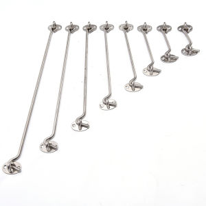 [Eqrbtl] Stainless Steel Cabin Hook And Eye Latch Lock Shed Gate Door Catch Silent Holder