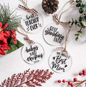 DIY ACRYLIC KEYCHAIN ONLY 40mm (Round Shape) 50pcs or 100pcs