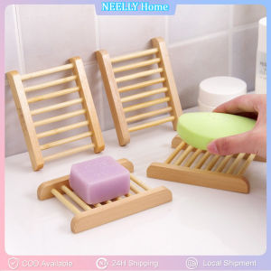 1PC Wooden Natural Bamboo Soap Dishes Tray Holder Storage Soap Rack Plate Box Container
