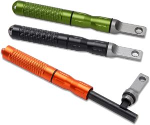 3PCS Ferro Rods - Compact Fire Starter Sticks with Scraper Striker Fire Steel Strikes Survival Flint Fire Steel Spark Magnesium Rod for EDC Emergency Survival Kits CampingHikingBush-Craft