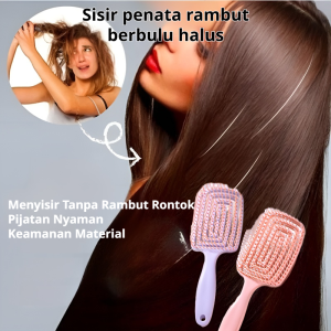 Sisir tulang rusuk sisir rambut halus tengkorak tinggi sisir khusus wanita untuk rambut panjang keriting sisir lengkung besar sisir pijat kulit kepala