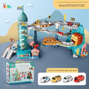 TokoYoyo Mainan Track Mobil Mobilan DIY Edukasi Anak Bayi Laki Laki Perempuan Car Lion Mountain
