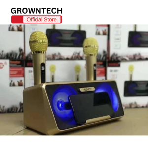 Loa karaoke bluetooth SD 301 kèm 2 micro song ca âm thanh to không vỡ tiếng đèn led