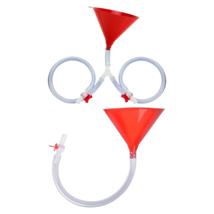 Multifunctional Party Funnel For Beer Beverages Water Portable Design Plastic Construction Drinking Tool With Valves