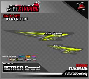 Striping Stiker Motor Astrea Grand List Variasi Bahan Transparan Semifull Simpel LE182