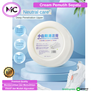 Krim Pemutih dan Pembersih Sepatu Dengan Spons Krim Cleaning Shoe Perawatan Sepatu Praktis Efektif Cepat Plus Spon