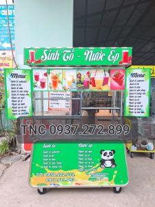 Xe sinh tố nước ép 1m2x50 bụng kiểu đèn led  TÂN NGỌC CHÂU TNC 0937.272.899