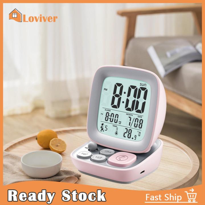Loviver Funny Computer Type Bedside Digital Alarm Clock with LCD