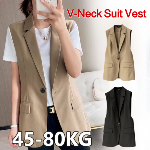 [Goddess Style] Temperament And Stylish Suit Vest Womens Stylish Slimming Outerwear Sleeveless Suit Vest