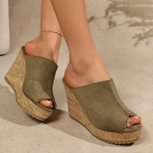 [Free Shipping] 2026 Plus-Size WomenS Sandals Thick-Soled Wedge-Heeled Roman-Style With A 0.5-Inch Heel Height Difference Summer Wedge Sandals