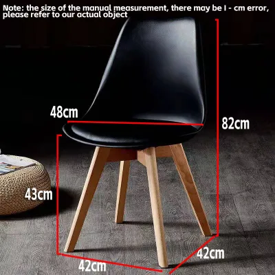⭐Ready Stock⭐Solid wood chair Office chair Study chair Nordic Dining chair Backchair Coffee Chair