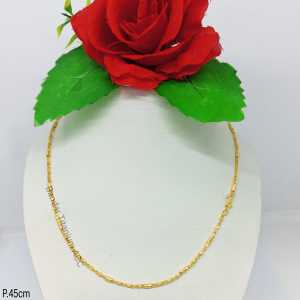 KALUNG TITANIUM RANTAI BAMBU MINIMALIS PERHIASAN WANITA DEWASA ANTI LUNTUR(COD)