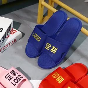 Customized Logo Pattern Text Summer Sandals For Men And Women Home Slippers