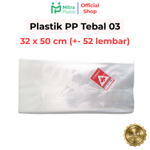 Plastik PP Lebar 32 Tebal 03 32x45 32x50 32x60 Kantong Plastik Bening Transparan