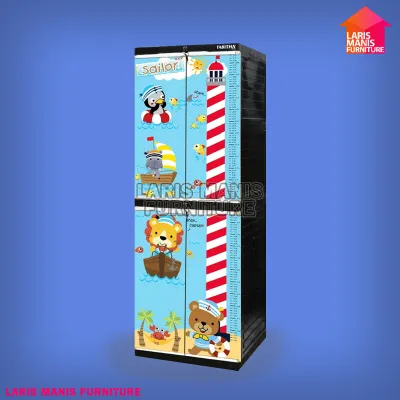 Lemari Tabitha 4 susun LS2P PRINTING MOTIF KARAKTER LEMARI ANAK TERBARU
