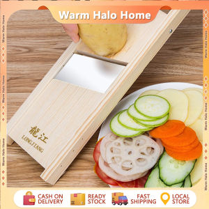 Multi-functional Potato Slicer Vegetable Cutter Chopper Mandoline Carrot Cucumber Slicer Machine Chips Grater Wooden