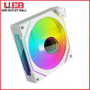 พัดลมระบายความร้อน 12 ซม ARGB 5V 3Pin PWM สำหรับเคสคอมพิวเตอร์ พร้อมเอฟเฟกต์แสง RGB และดีไซน์อินฟินิตี้มิร์เรอร์