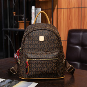 Backpack Womens New European and American Retro Backpack Fashion Texture Letter Printing Travel Bag