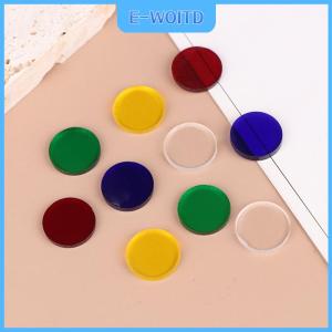 【E-WOITD】 10ชิ้นแผ่นปลายใสเส้นผ่าศูนย์กลาง15มม. เล่นคิวกระโดดไม้คิวสนุ๊กเกอร์และอุปกรณ์บิลเลียด