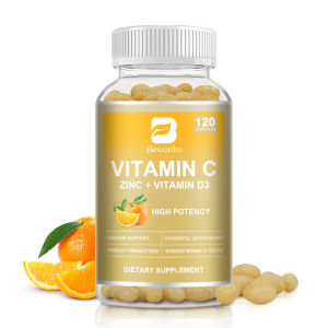 BEWORTHS Vitamin C with Zinc Capsules Vitamin C 100MG Zinc 10 Mg  Vitamin D3 250 IU Echinacea Extract & Rose Hip for Immune Support Powerful Antioxidant & Energy Production