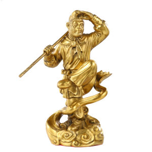 Copper Sun Wukong Statue Monkey King Home Office Decoration