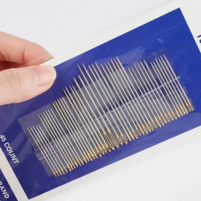 45pcs Stainless Steel Big Eye Hand Sewing Needles Set with Different Sizes for Sewing Needlework Embroidery Needles