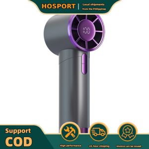 【HOSPORT】 Portable Handheld Turbo Fan Desktop Fan 100 Gear Wind Small Pocket Fan USB Rechargeable for Outdoor Activities Working