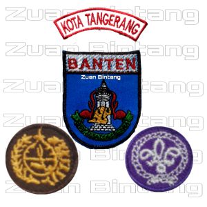 SET ATRIBUT LOKASI PRAMUKA KWARCAB BANTEN BORDIR/SERANG TANGERANG PANDEGLANG CILEGON LEBAK