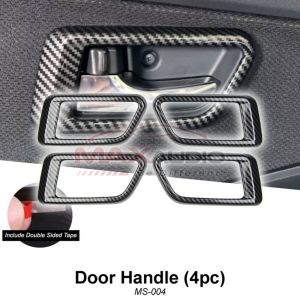 Carbon Fiber Accessories MYVI G3 2018 - 2024 Interior Steering Aircond Radio handle Emblem Gear CF Trim Cover Garnish