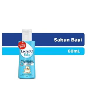 LACTACYD BABY GENTLE CARE (60ml) Body & Hair Wash  / Sabun Bayi Anti Iritasi / Sensitive Skin
