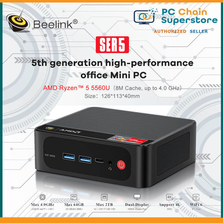 Beelink SER 5 High Performance Mini PC - AMD Ryzen 5 5560U / 8GB or 16GB  RAM / 500GB SSD / Wifi 6 | Lazada PH