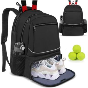 THISEE Reversible Tennis Backpack Zipper Closure Large Capacity Tennis Racket Carrying Bag Professional Durable Pickleball Rackets Backpack For Men Women Sports