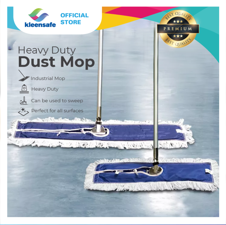 Kleensafe Floor Dust Mop Set Industrial Commercial Heavy Duty Dust Mop ...