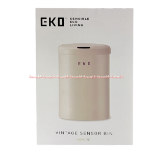 Eko Vintage Sensor Bin 12L Tempat Sampah Warna Putih Sistem Tutup Dengan Sensor
