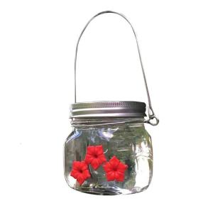 Hummingbirds Feeder Plastic MasonJar Bird Feeder Watering Jar with Lid Backyard Hanging Bird Feeder for Outdoor Birds