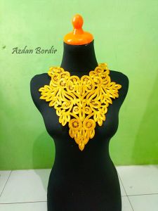 Renda Bordir Aksesoris Tari Coker Anak Motif Daun