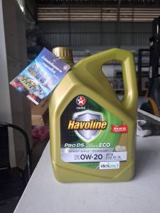 น้ำมันเครื่อง ฮาโวลีน โปรดีเอส ฟูลลี่ ซินเธติก อีโค่ ไฟว์ SAE 0W-20 ขนาด 4 ลิตร