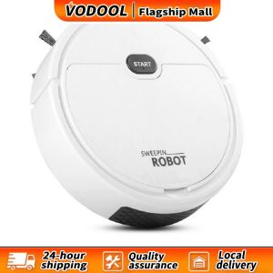 【Fast delivery】 Smart Navigation 3-in-1 Robot Vacuum Cleaner Ultra-Thin Rechargeable for Hardwood Floor Tile Carpet Cleaning