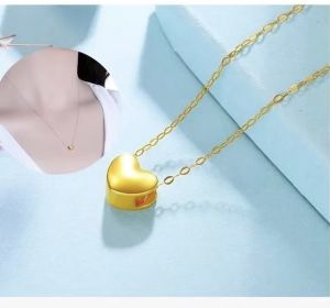 Goblin Love Fashionable 24K Bangkok gold LOVE heart Necklace for women N8001