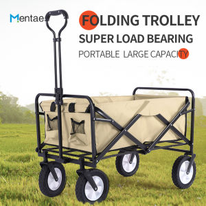 Outdoor Camping Trolley Cart Folding Portable Shopping Cart Picnic Camp Car Trolley Fishing Stall Trolley Folding luggage trolley hand truck push cart