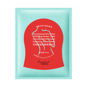 Red Diamond Exfoliating Scrub Glove Oil Control Body Scrubber Deep Cleansing Dead Skin Removal Shower Exfoliating Mitt Smooth Skin