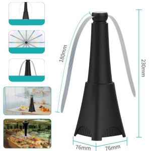 Fly repellent fan food cover table top quiet insect guard chemical free kitchen outdoor dining