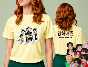 ENHYPEN T-Shirt Active Dri – Personalized KPOP Fan Shirt | Breathable Quick-Dry Activewear | Stylish ENHYPEN Inspired Shirt for Men & Women | Concert Outfit Casual Wear & Gift for ENGENE Fans