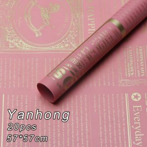 20PCS English Korean Paper Waterproof Flower Wrapping Paper Material Wrapping Flower Paper Flower