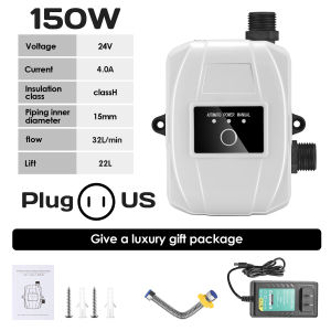 Fully Automatic Mute Water Booster Pump 150w 180w 220w Automatic Home Shower Washing Machine Water Booster Pump Stainless Kitchen Faucet Booster Pump Water Supply Boosting Water Pump
