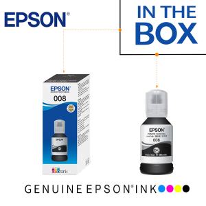 Epson 008 Ink Bottle Original 008 Pigment Ink Black DURABrite ET INK HP For Epson M15180 L15150 L6550 L15160 L6580 L15180 L6490 L6460 Ink Tank Printer