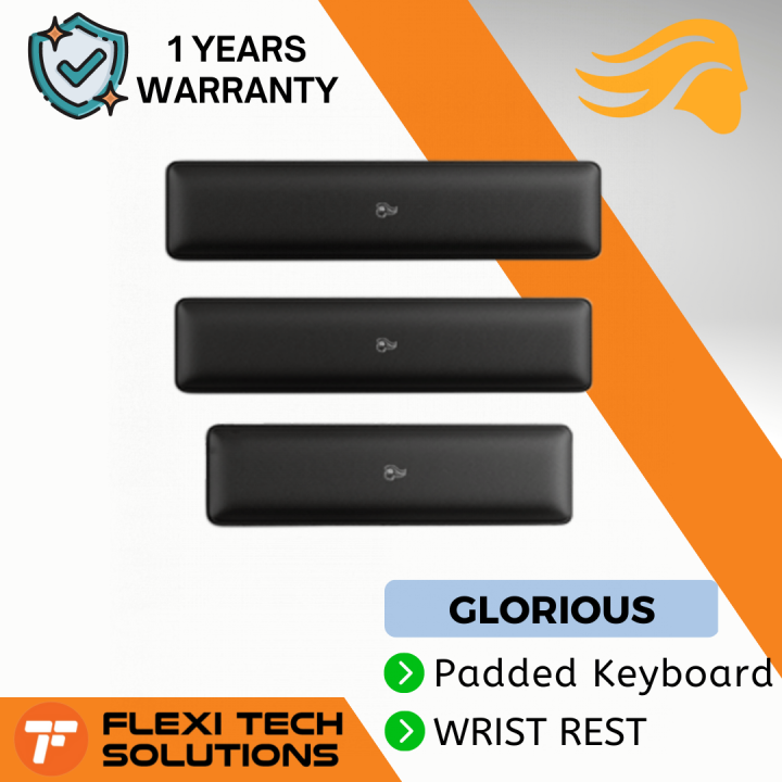 Flexi Tech GLORIOUS Padded Keyboard Wrist Rest Stealth Edition TKL