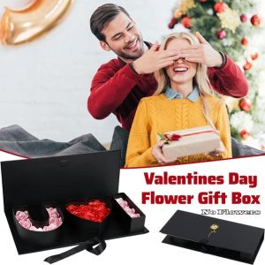 OKKFINE Rectangle I Love You Empty Box Red Color Romantic Valentines Gift Box Creative Gift Large Size Letter-Shaped Thicker Flowers Gift Box Valentines Day