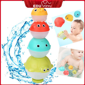 Baby Toddler Bath Toy 4 Unique Animal Shapes Water Sprinkling Patterns Water Play Bath Tub Toys