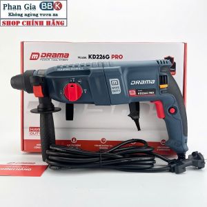 Máy Khoan Bê Tông Drama KD226G PRO - Công Suất 1050W - 3 Chức Năng SDS Plus Chuẩn Dây Đồng - Bảo Hành 12 Tháng - Máy Khỏe Chạy Êm Bền